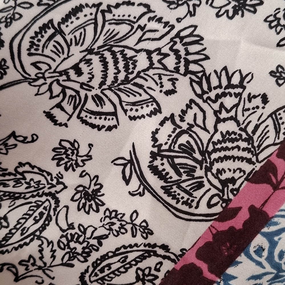 Anthropologie Daniel Rainn Corinne Beaded Sequin Mixed Blouse Peasant Top Large - Picture 6 of 9